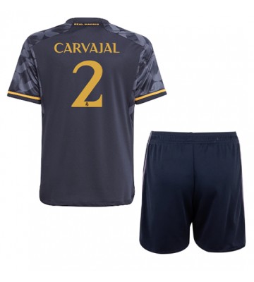 Lacne Dětský Futbalové dres Real Madrid Daniel Carvajal #2 2023-24 Krátky Rukáv - Preč (+ trenírky)